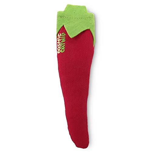 Cosmic OurPets 100-Percent North American Catnip Filled Chili Cat Toy-Hot Stuff (Interactive Cat Toys; Catnip Toys)