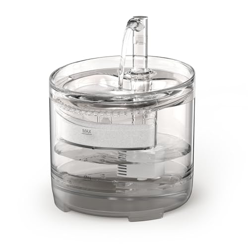 NPET Cat Water Fountain WF050TP 1.5L Automatic Pet Drinking Fountain with Replacement Faucet Kit（No Adapter