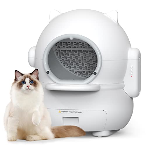 Self-Cleaning Cat Litter Box,Automatic litter box for multiple of cats，One-touch intelligent safety cat litter box easy to clean.