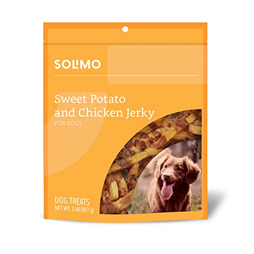 Amazon Brand - Solimo Sweet Potato & Chicken Jerky Dog Treats, 2 pounds