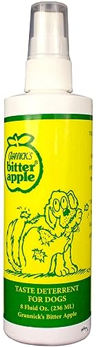 Grannick's Bitter Apple Liquid 1, 8 oz Chewing Deterrent Spray, Anti Chew Behavior Training Aid for Dogs and Cats; Stops Destructive Chewing Licking of Bandages, Paws, Shoes, Fur, Doors and Furniture