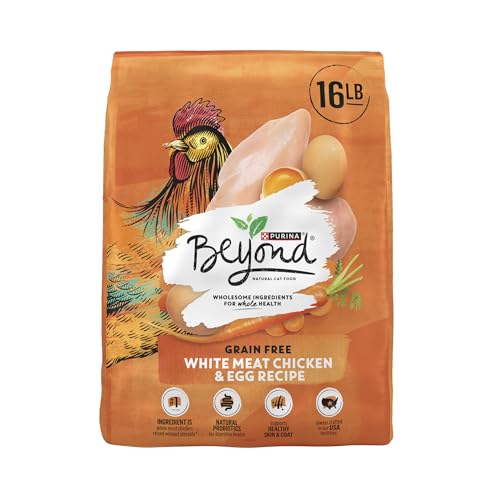 Purina Beyond Grain Free White Meat Chicken and Egg Recipe Natural Cat Food High Protein Cat Food Dry Formula - 16 Lb. Bag