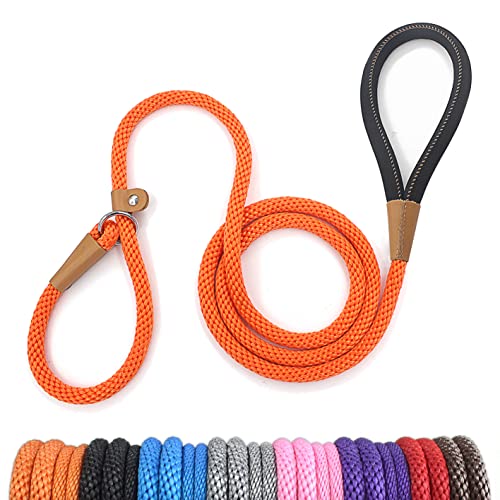 lynxking Dog Leash Slip Lead 5 6 8 FT Dog Training Leash Strong Heavy Duty Braided No Pull Training Lead Leashes