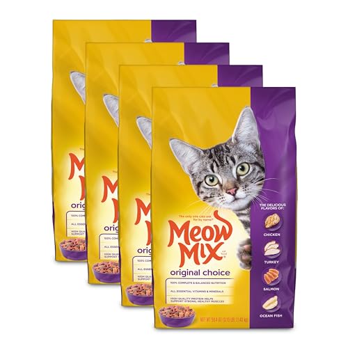 Meow Mix Original Choice Dry Cat Food, 3.15 Pound (Pack of 4), Complete & Balanced Nutrition