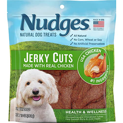 Blue Buffalo Nudges Jerky Cuts Natural Dog Treats, Chicken, 10oz Bag